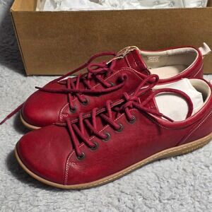 Birkenstock Islay Leather‎ Oxford Lace up RED Sneakers Shoes L11 M9 EU 42 N NEW
